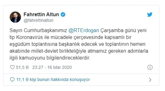 Son dakika: Başkan Erdoğan başkanlığında Çankaya Köşkü'nde kritik "koronavirüs" toplantısı - 1