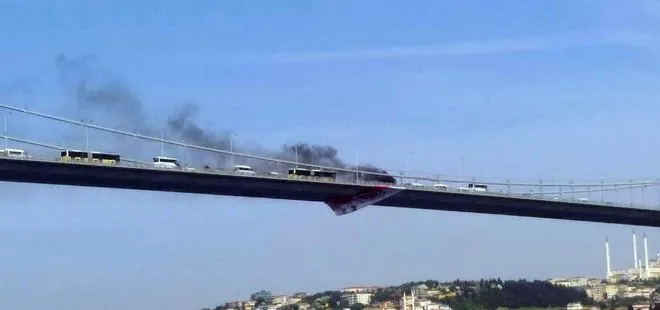 15 Temmuz Şehitler Köprüsü’nde önce aracını ateşe verdi! Sonra köprüden atladı
