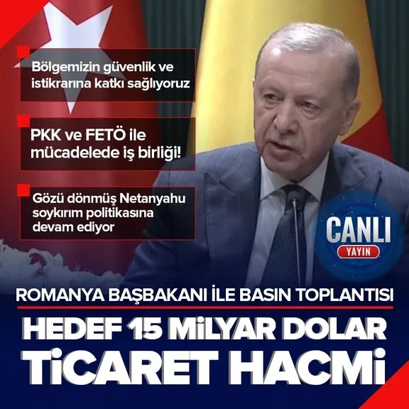 Türkiye-Romanya ilişkilerinde yeni dönem | Başkan Erdoğan basın toplantısında önemli açıklamalarda bulunuyor