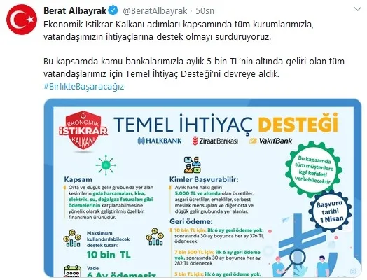 Son dakika: Ziraat Bankası, VakıfBank ve Halkbank'tan flaş karar! Hane halkı geliri aylık 5 bin TL ve altında olanlar için... - 1