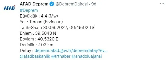 Son dakika: Erzincan'da deprem - 2