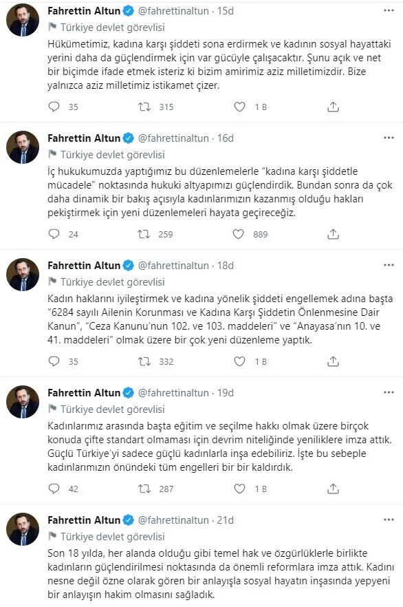 İletişim Başkanı Fahrettin Altun: Kadınlarımızın önündeki tüm engelleri bir bir kaldırdık - 1