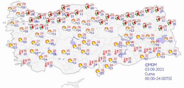 1630425414646.png Meteoroloji'den başta İstanbul ve Ankara olmak üzere çok sayıda ile son dakika sağanak yağış ve uyarısı! İstanbul Ankara İzmir'de bu hafta hava durumu nasıl olacak? - 11