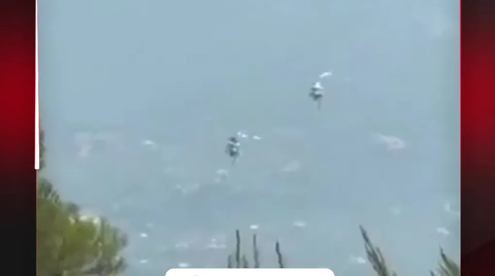 İKİ HELİKOPTER ÇARPIŞTI