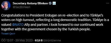 ABD Başkanı Joe Biden’dan Başkan Erdoğan’a tebrik: Dört gözle bekliyorum
