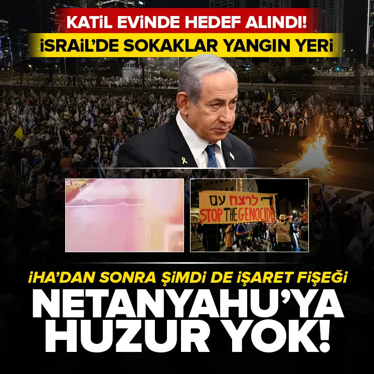Netanyahuya rahat yok! Şimdi de işaret fişekli saldırı