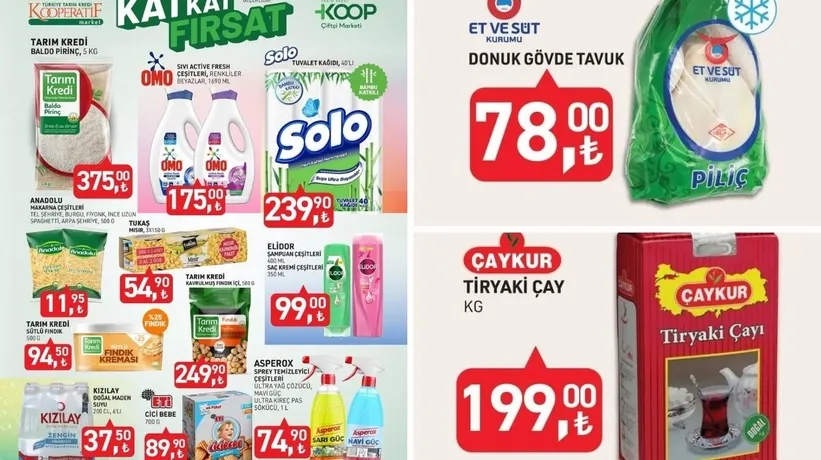 Tarım Kredi kat kat fırsat kataloğu yayınlandı! Tiryaki çay 199 TL, 40'lı tuvalet kağıdı 239 TL...