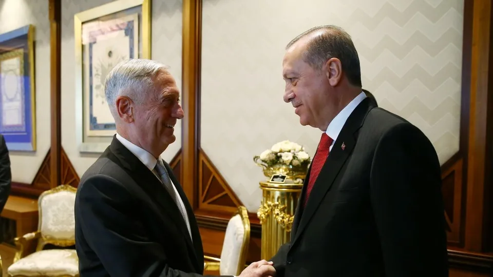 Cumhurbaşkanı Erdoğan, ABD Savunma Bakanı Mattis'i kabul etti