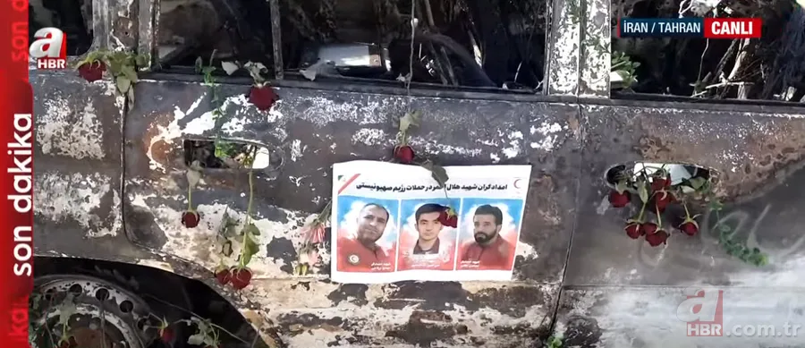 Dünyanın merak ettiği Tahran sokaklarından tek canlı yayın A Haber’de! İşte İsrail'in vurduğu ambulans 15