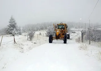 Elazığ'da kar yağışı nedeniyle 90 köy yolu ulaşıma kapandı