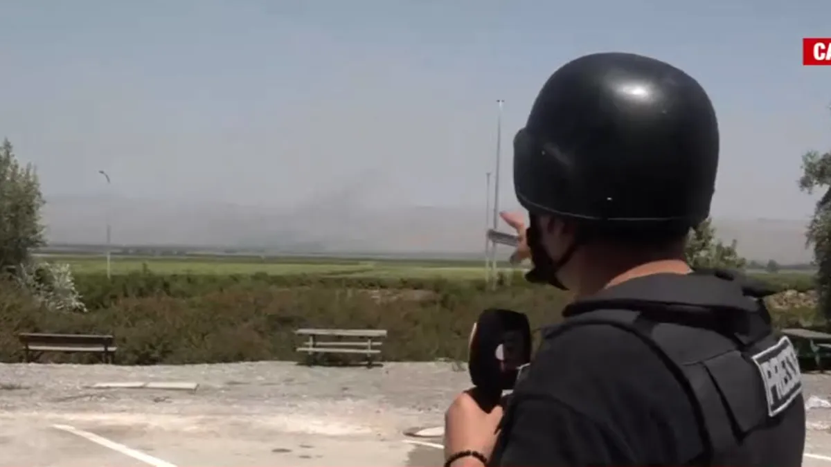 İsrail sınırına Hizbullah’tan füze! A Haber füzeli saldırıyı görüntüledi