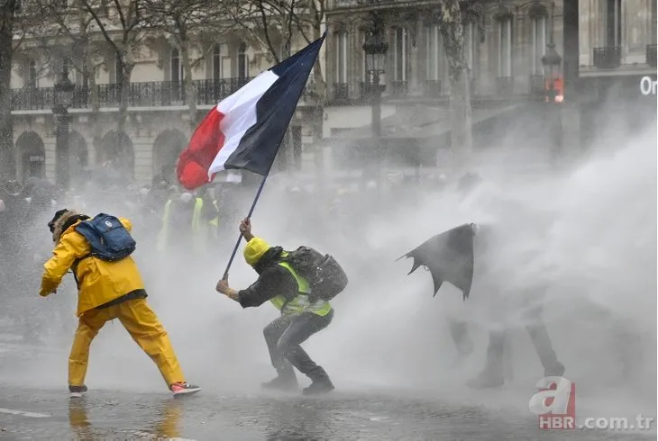 Sarı yelekliler yine sahnede! Paris meydan savaşı