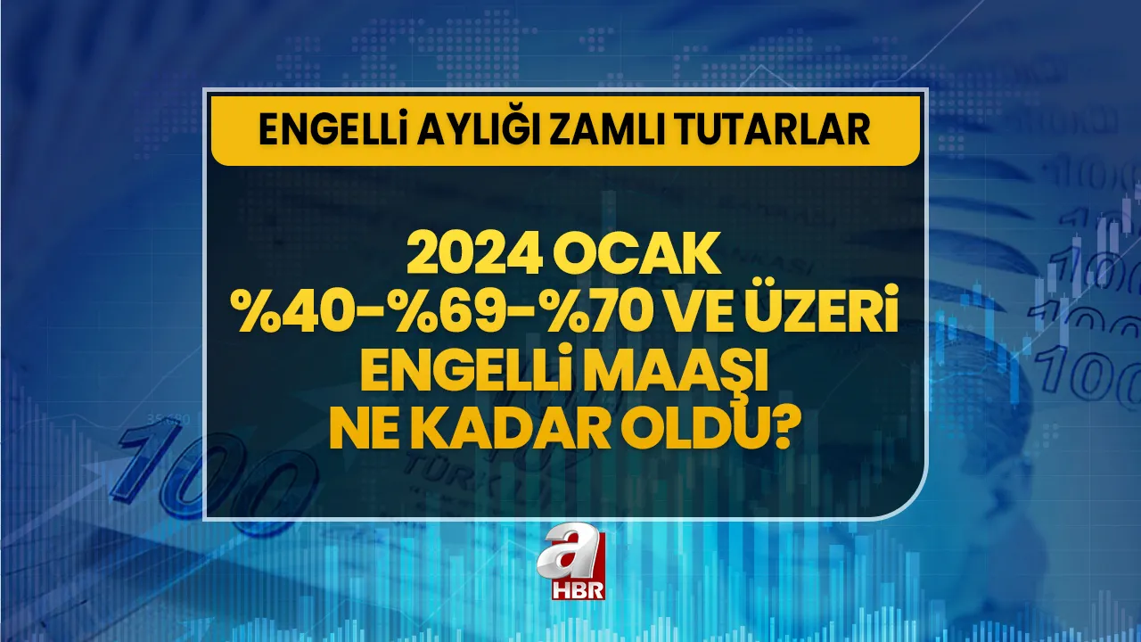 Engelli Aylığı ZAMLI TUTARLAR 2024 | Ocak %40-%69-%70 ve üzeri engelli maaşı ne kadar oldu? Güncel ödeme hesaplaması...
