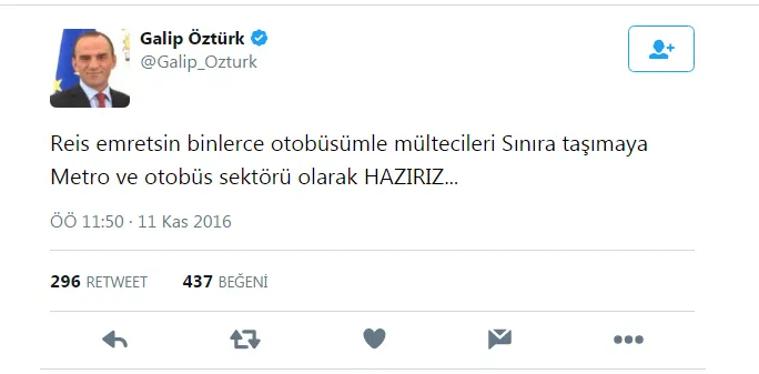 "Reis emretsin mültecileri sınıra taşıyalım" - 1