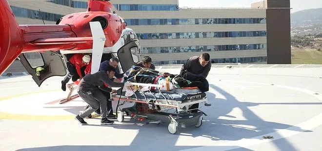 Jandarmanın Mi-17 tipi helikopterleri Kahramanmaraş merkezli depremde yaralanan 444 kişiyi taşıdı