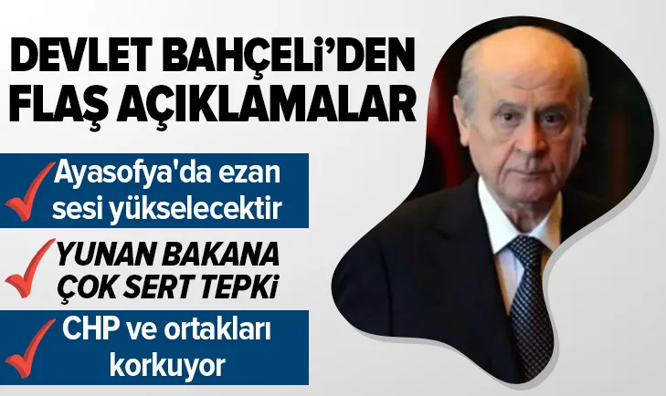 MHP lideri Bahçeliden flaş açıklamalar!