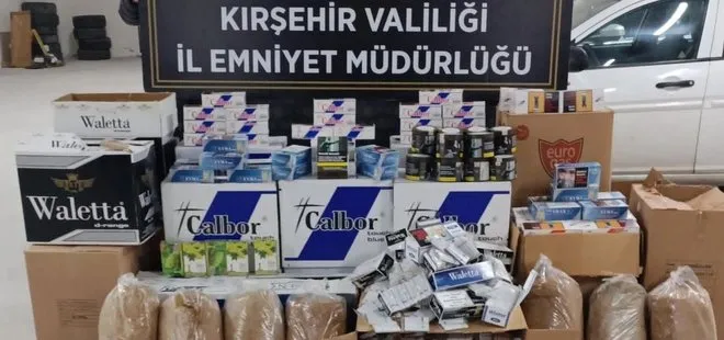 Kırşehir'de 1 ton 600 kilogram kaçak tütüne ele geçirildi