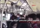 Öğrenciler otobüste birbirine girdi