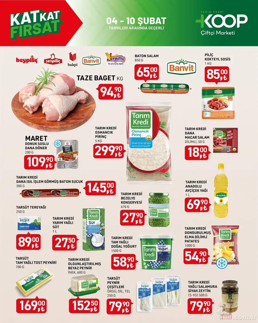 Tarım Kredi’de mutfağınızı dolduracak indirim! Taze baget 94.90, 5 kg Osmancık Pirinç 299,90 TL… 12
