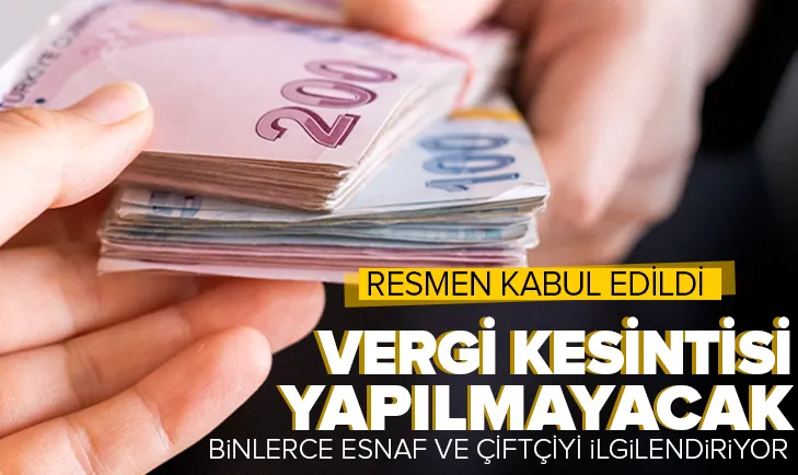 Binlerce esnaf gelir vergisinden muaf olacak!