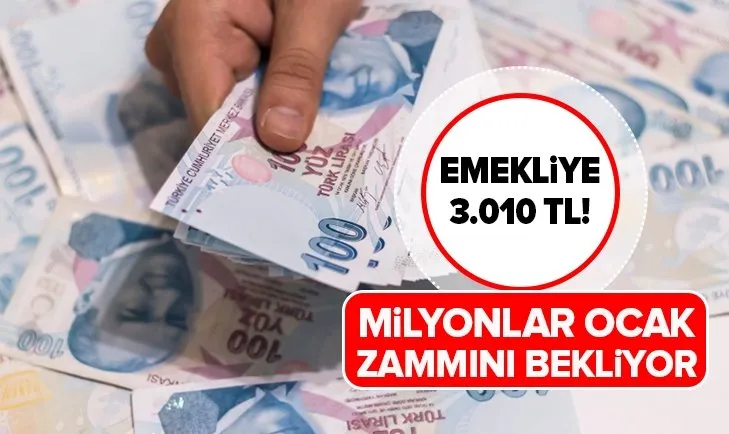 Ocak zammı ile yüzler gülecek: Emekliye 3.010 lira! İşte en düşük emekli ve memur maaşı...