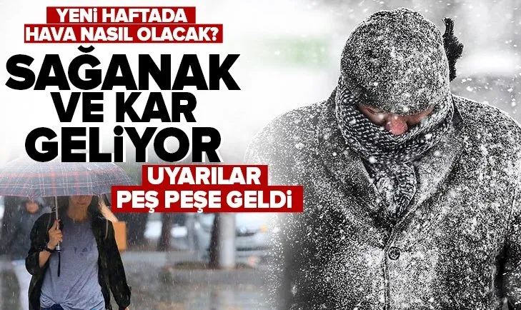 Meteoroloji’den son dakika kar ve sağanak uyarısı! Yeni haftada hava nasıl olacak? 22 Kasım İstanbul, İzmir, Ankara hava durumu