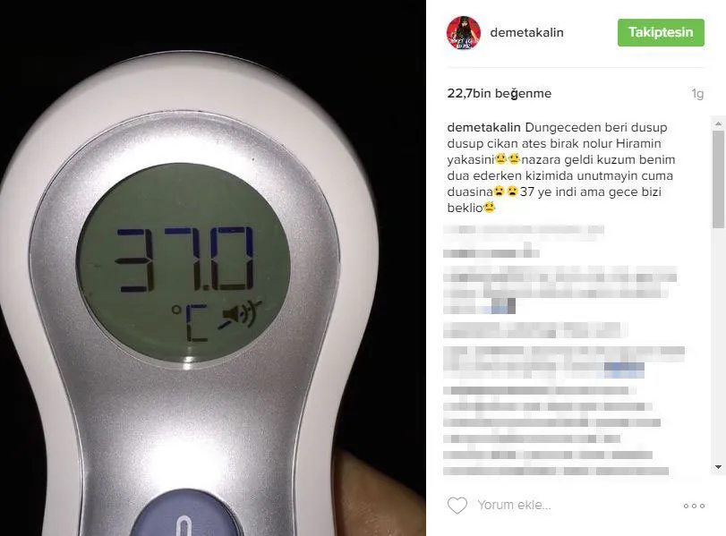 Demet Akalın kızı için takipçilerinden dua istedi - 1