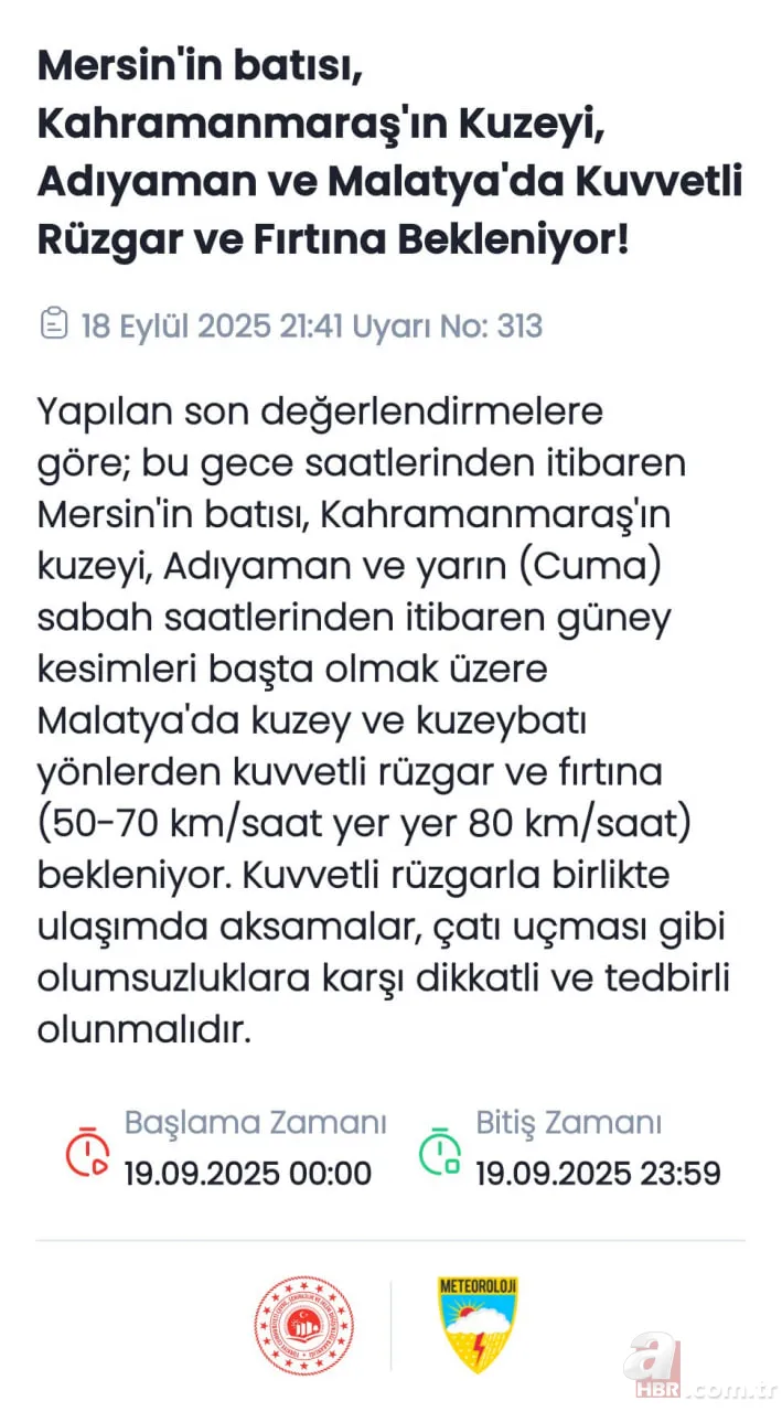 Meteoroloji’den 4 bölge için kuvvetli yağış ve fırtına alarmı! İstanbul’da poyraz sert esecek: Gece soğuğu kapıda! İşte uyarı verilen iller… 14