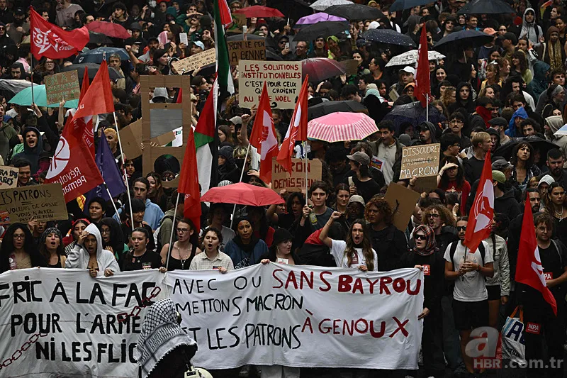 Fransa'da sokaklar yangın yeri! Protestolar ülkeyi kilitledi 12