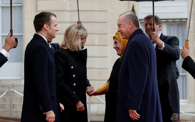 Macron Erdoğan'ı böyle karşıladı