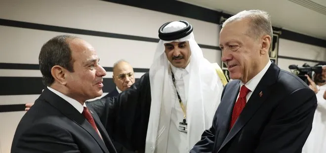 Son dakika: Başkan Erdoğan Katar’da Mısır Cumhurbaşkanı Sisi ile görüştü | Türkiye ile Mısır ilişkileri için normalleşme adımı