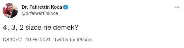 Sağlık Bakanı Fahrettin Koca’dan dikkat çeken paylaşım: Benim yorulmaya hakkım yok