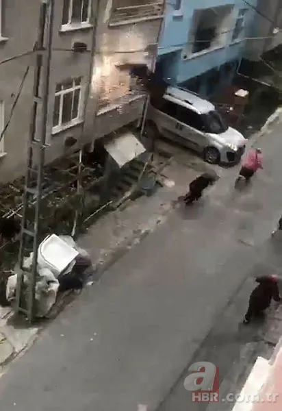 İstanbul'da lodos kabusu: Dehşeti yaşadılar! Can pazarı kamerada 15