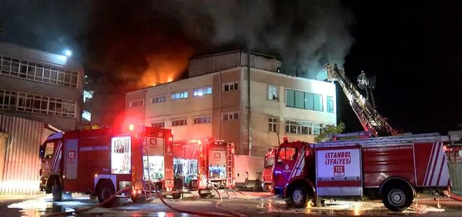 İstanbul’da bir iş yerinden yangın çıktı