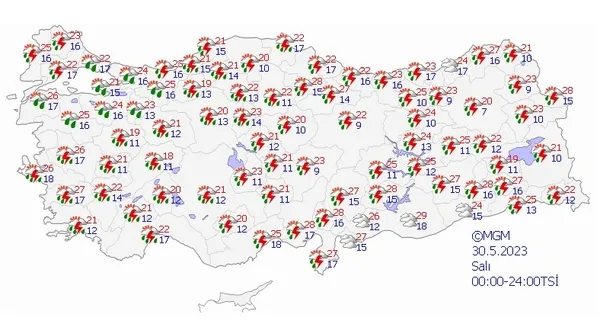Son dakika | Meteorolojiden çok sayıda il için sağanak yağış uyarısı! İzmir Ankara Eskişehir Konya Antalya... - 1