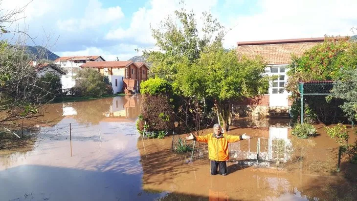 Datça’da şiddetli yağmur hayatı felç etti! Vatandaş isyanda