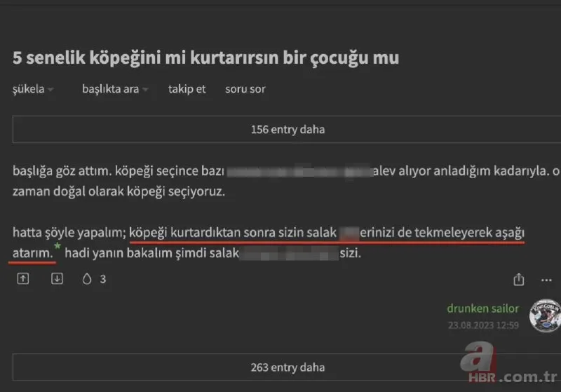 Ekşi Sözlük skandalı bitmek bilmiyor! 'Bir çocuğu mu kurtarırsınız yoksa bir köpeği mi?' sorusuna mide bulandıran cevaplar 20