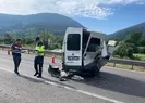 Boluda feci kaza! Minibüs ile hafif ticari araç çarpıştı: Yaralılar var