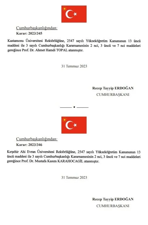 Resmi Gazete yayımlandı! Yüksek Öğretim Kurulu üyeliğine yeni atamalar...