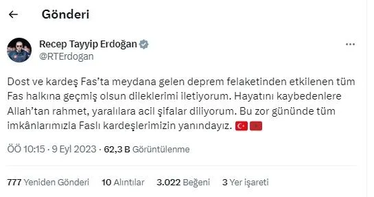 Fas'ta 7 büyüklüğünde deprem meydana geldi! Hayatını kaybedenlerin sayısı artıyor | Başkan Erdoğan'dan taziye mesajı - 8