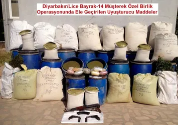 Lice'de 27 milyon lira değerinde esrar ele geçirildi