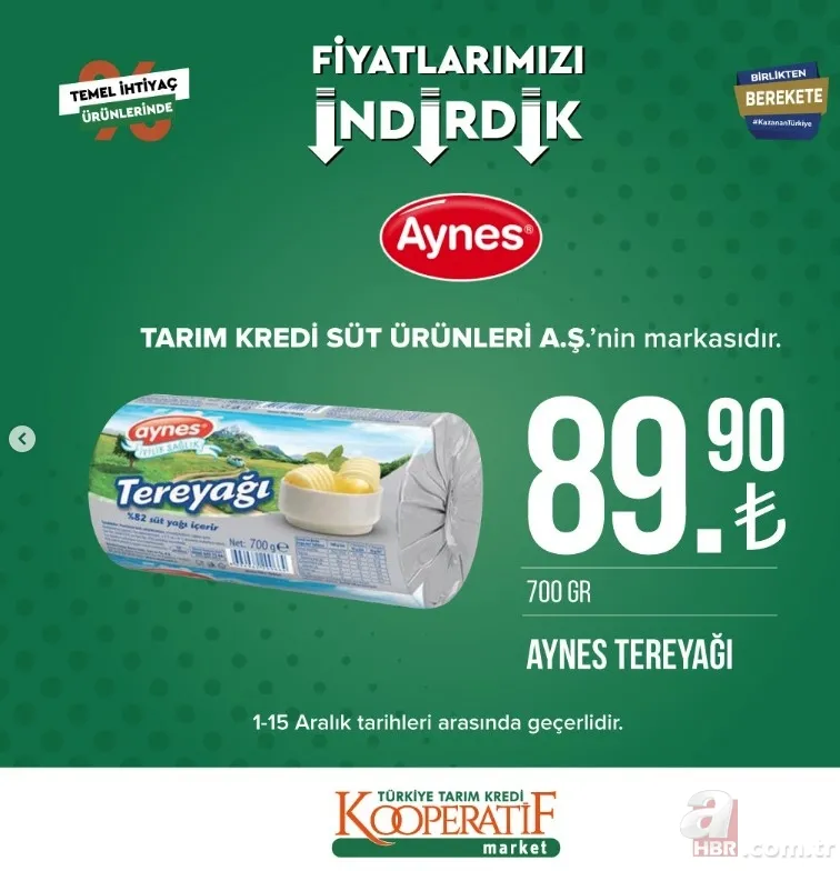 Tarım Kredi Market İNDİRİMLİ FİYAT LİSTESİ! 21,90 TL'den başlayan fiyatlar! Hafta sonu geldi sepetler dolup taşacak! Ayçiçek yağı, tuvalet kağıdı, mercimek, pirinç... 18