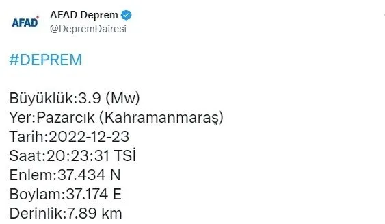 Kahramanmaraş depremi son dakika: Kahramanmaraş, Adıyaman ve Malatya’da deprem mi oldu, kaç büyüklüğünde? Az önce deprem nerede oldu 2022? AFAD ve Kandilli...