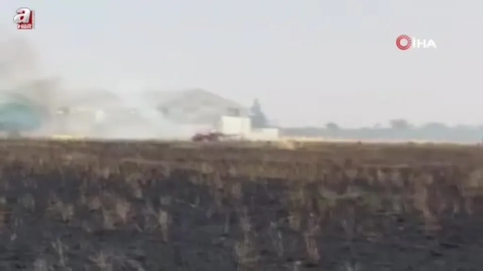 Kilis’te buğday tarlasında yangın