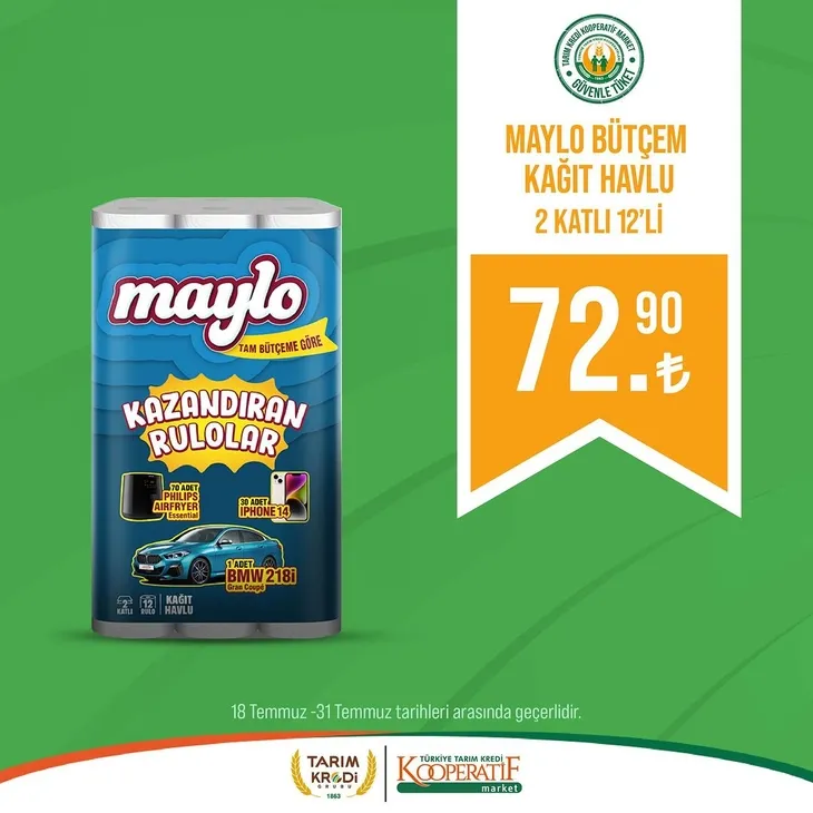 Tarım Kredi Market indirimlerinde son 6 gün! Katalogda yok yok! Çamaşır deterjanı 99.90, Ayçiçek yağı 36.90, Süzme peynir 64.90, zeytin 57.90 TL...
