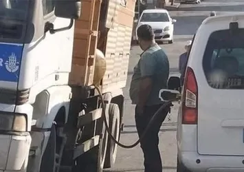 İBB'de büyük skandal! Belediye araçlarından hortumlarla yakıt çalıyorlar