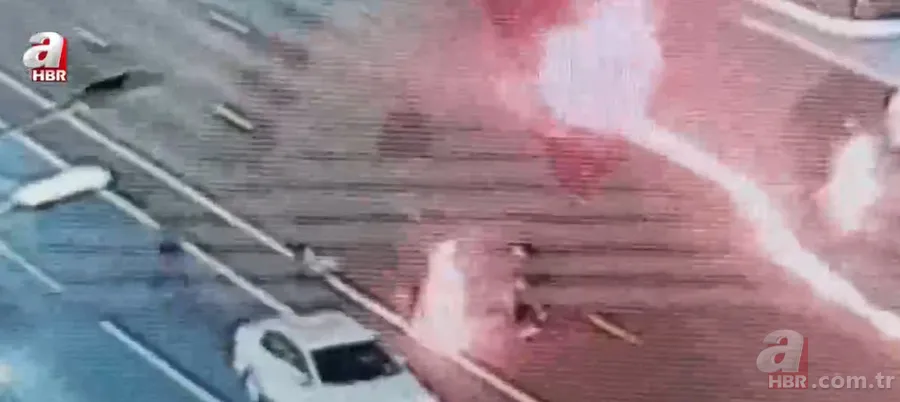 Trafikte dehşet anları! Alev topuna döndü 4