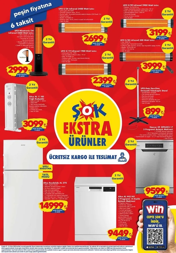 20 Ekim ŞOK aktüel indirim kataloğu yayınladı! ŞOK Airfryer 1.499 TL, tost makinesi 199 TL, katlanır masa 699 TL, kitaplık 699 TL’den satıyor