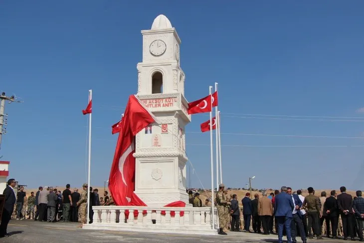 Şırnak’ta şehit edilen 5 güvenlik görevlisi için anıt