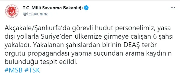 Son dakika | MSB açıkladı! Arama kaydı bulunan 6 kişi yakalandı - 1